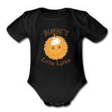 Bubbe's Little Latke. Organic Baby Bodysuit. - black