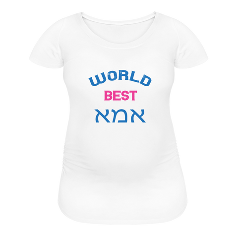 Worlds Best Ima Maternity T-Shirt. - white