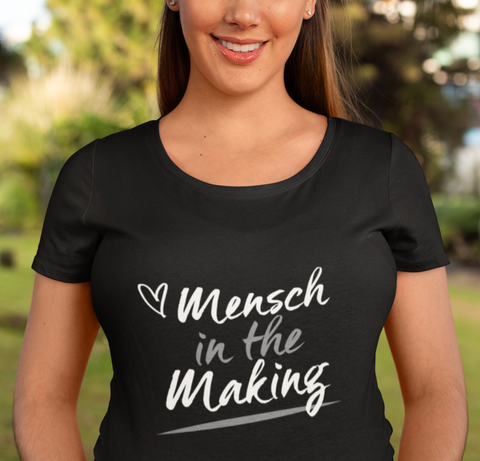 sammenbrud Information Tilmeld Mensch in the Making with Heart. Women's Maternity Jewish T-Shirt – Proud  Jews
