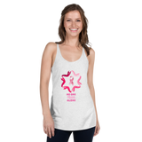 Womens Jewish Support Breast Cancer Awareness Racerback Tank Pink