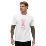 Men's Breast Cancer Awareness Front and Back Tee. No One Fights Alone
