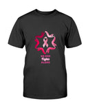 Men's Breast Cancer Awareness Fitted Crew Tee. N.O.F.A. Pink.