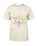 Star of David Jewish LGBTQ+ Men's Fitted Crew T-Shirt Proud Jews Biggest Collection of Jewish LGBTQ+ Designs. Jewish LGBTQ+ | LGBTQ Equality in Jewish Life | Gay and Jewish guy |LGBTQ Jews