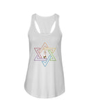 Star of David LGBTQ+ Ladies Racerback Tank Proud Jews Biggest Collection of Jewish LGBTQ+ Designs. Jewish LGBTQ+ | LGBTQ Equality in Jewish Life | Gay and Jewish guy |LGBTQ Jews