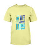 I Met My Wife on a Jewish Dating Site. Unisex jewish  T-Shirt washed yellow