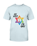 e22f68d5f65df7ebaab5780b213ec80d72870b6aace5fb0a895e4141181b1d4eOy Vey I'm Gay Jewish LGBTQ+ Men's Fitted Crew T-Shirt Proud Jews Biggest Collection of Jewish LGBTQ+ Designs. Jewish LGBTQ+ | LGBTQ Equality in Jewish Life | Gay and Jewish guy |LGBTQ Jews
