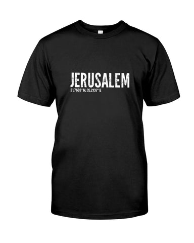 Jerusalem Coordinates Unisex T-Shirt