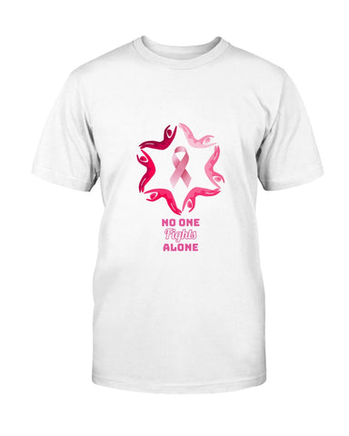 Men's Breast Cancer Awareness Fitted Crew Tee. N.O.F.A. Pink.