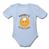 Mommy's Little Latke. Organic Baby Bodysuit. - sky
