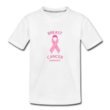 Kid’s Breast Cancer Awareness Front and Back Tee. N.O.F.A. Pink - white