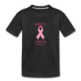 Kid’s Breast Cancer Awareness Front and Back Tee. N.O.F.A. Pink - black