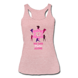 Women’s Breast Cancer Awareness Racerback Tank. No One Fights Alone (N.O.F.A). - heather dusty rose
