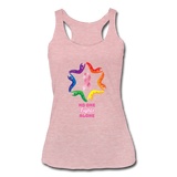 Women’s Breast Cancer Awareness Racerback Tank. N.O.F.A. Rainbow - heather dusty rose