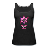 Women’s Breast Cancer Awareness Tank Top. No One Fights Alone (N.O.F.A). - black