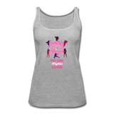 Women’s Breast Cancer Awareness Tank Top. No One Fights Alone (N.O.F.A). - heather gray