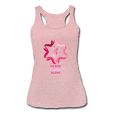 Women’s Breast Cancer Awareness Racerback Tank. N.O.F.A. Pink - heather dusty rose