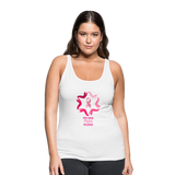 Women’s Breast Cancer Awareness Tank Top. N.O.F.A. Pink - white