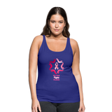 Women’s Breast Cancer Awareness Tank Top. N.O.F.A. Pink - royal blue