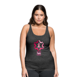 Women’s Breast Cancer Awareness Tank Top. N.O.F.A. Pink - charcoal gray